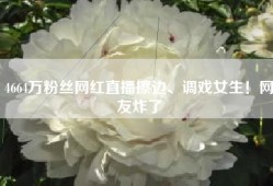 4664万粉丝网红直播擦边、调戏女生！网友炸了