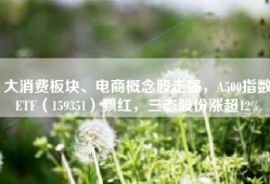 大消费板块、电商概念股走强，A500指数ETF（159351）飘红，三态股份涨超12%