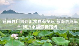莒南县自驾到沂水县有多远 莒南县驾车到沂水县最佳路线