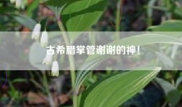 古希腊掌管谢谢的神！