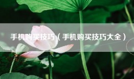 手机购买技巧（手机购买技巧大全）