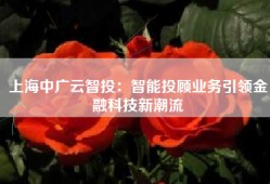 上海中广云智投：智能投顾业务引领金融科技新潮流