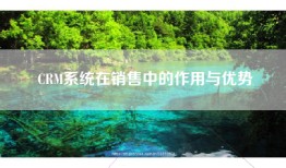 CRM系统在销售中的作用与优势
