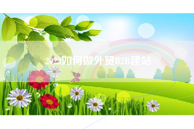 2023如何做外贸B2B建站
