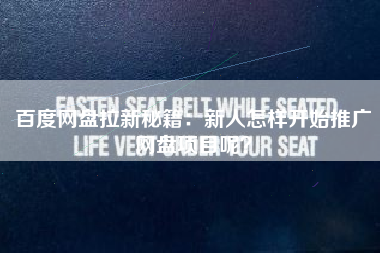 百度网盘拉新秘籍：新人怎样开始推广网盘项目呢？