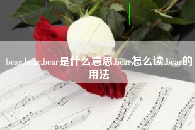 bear,bear,bear是什么意思,bear怎么读,bear的用法 bear,bear,bear是什么意思,bear怎么读,bear的用法