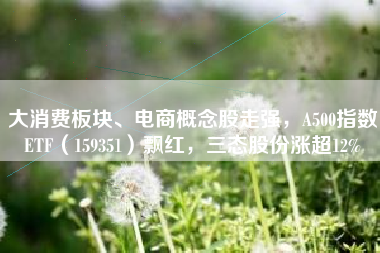大消费板块、电商概念股走强，A500指数ETF（159351）飘红，三态股份涨超12%