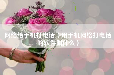 网络给手机打电话（用手机网络打电话的软件叫什么）
