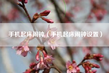 手机起床闹钟（手机起床闹钟设置）