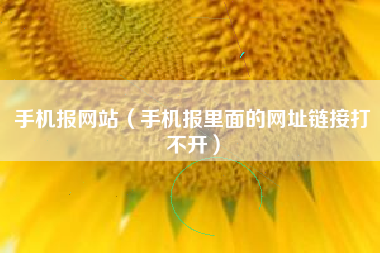 手机报网站（手机报里面的网址链接打不开）